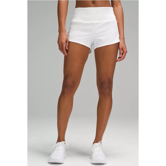LULULEMON Speed Up Lined Short, White, Sz 6, 4" - Picture 1 of 9